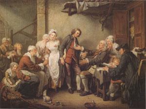 Jean Baptiste Greuze The Village Betrothal (mk05) Germany oil painting art